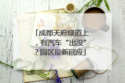 成都天府绿道上，有汽车“出没”？园区最新回应