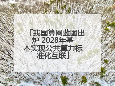 我国算网蓝图出炉 2028年基本实现公共算力标准化互联