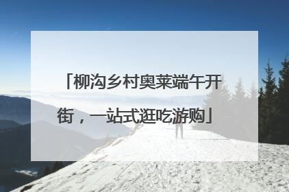 柳沟乡村奥莱端午开街，一站式逛吃游购