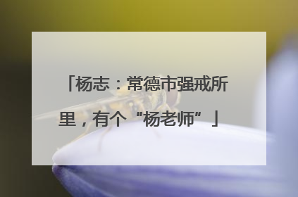 杨志：常德市强戒所里，有个“杨老师”