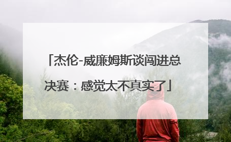 杰伦-威廉姆斯谈闯进总决赛：感觉太不真实了
