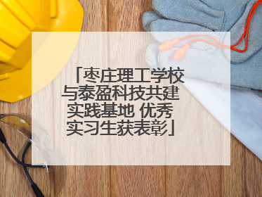 枣庄理工学校与泰盈科技共建实践基地 优秀实习生获表彰