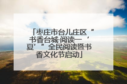 枣庄市台儿庄区“书香台城·阅读一‘夏’”全民阅读暨书香文化节启动