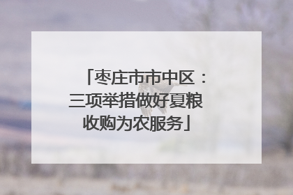 枣庄市市中区：三项举措做好夏粮收购为农服务