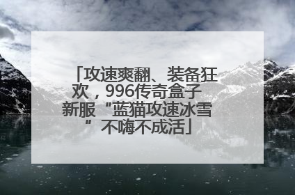 攻速爽翻、装备狂欢，996传奇盒子新服“蓝猫攻速冰雪”不嗨不成活