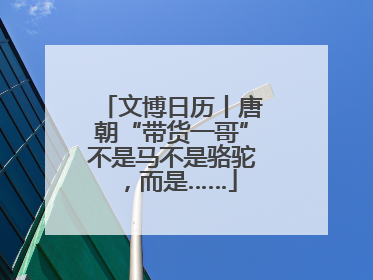 文博日历丨唐朝“带货一哥”不是马不是骆驼，而是……