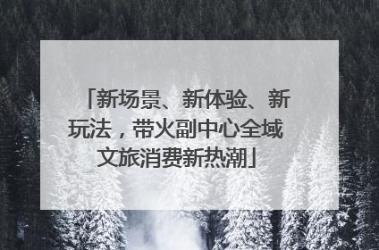 新场景、新体验、新玩法，带火副中心全域文旅消费新热潮