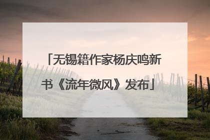 无锡籍作家杨庆鸣新书《流年微风》发布