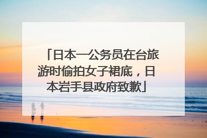 日本一公务员在台旅游时偷拍女子裙底，日本岩手县政府致歉