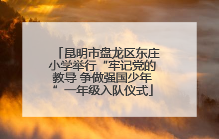 昆明市盘龙区东庄小学举行“牢记党的教导 争做强国少年”一年级入队仪式
