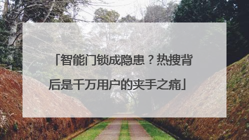 智能门锁成隐患？热搜背后是千万用户的夹手之痛