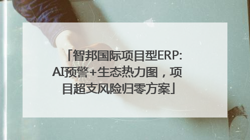 智邦国际项目型ERP:AI预警+生态热力图，项目超支风险归零方案