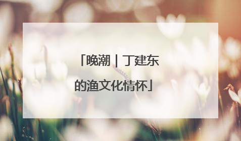 晚潮｜丁建东的渔文化情怀