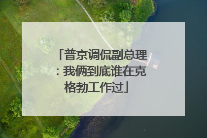 普京调侃副总理：我俩到底谁在克格勃工作过