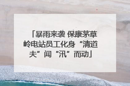 暴雨来袭 保康茅草岭电站员工化身“清道夫”闻“汛”而动