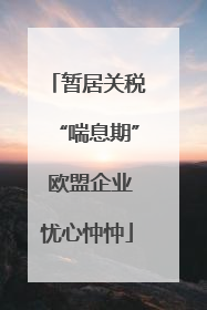 暂居关税“喘息期” 欧盟企业忧心忡忡