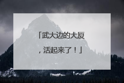 武大边的大厦，活起来了！