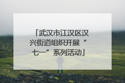 武汉市江汉区汉兴街道组织开展“七一”系列活动
