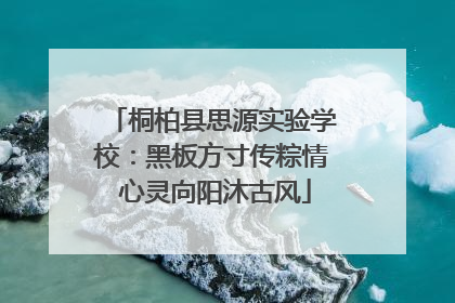 桐柏县思源实验学校：黑板方寸传粽情 心灵向阳沐古风