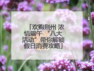 欢购荆州 浓情端午 “八大活动”带你解锁假日消费攻略