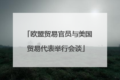 欧盟贸易官员与美国贸易代表举行会谈