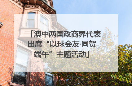 澳中两国政商界代表出席“以球会友·同贺端午”主题活动