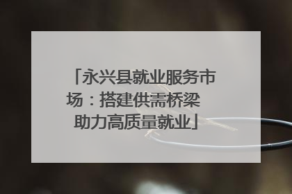 永兴县就业服务市场：搭建供需桥梁 助力高质量就业