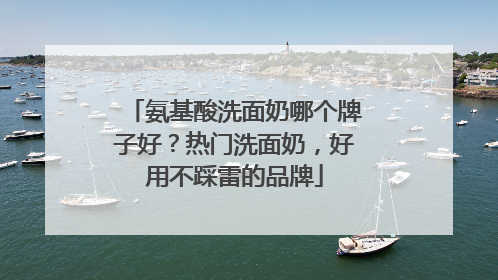 氨基酸洗面奶哪个牌子好？热门洗面奶，好用不踩雷的品牌