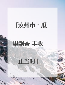 汝州市：瓜果飘香 丰收正当时