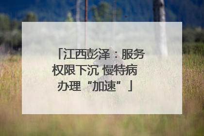 江西彭泽：服务权限下沉 慢特病办理“加速”