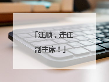 汪顺，连任副主席！