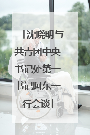 沈晓明与共青团中央书记处第一书记阿东一行会谈