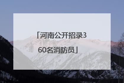 河南公开招录360名消防员