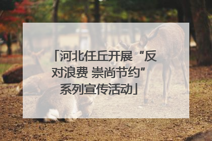 河北任丘开展“反对浪费 崇尚节约”系列宣传活动