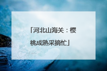 河北山海关：樱桃成熟采摘忙