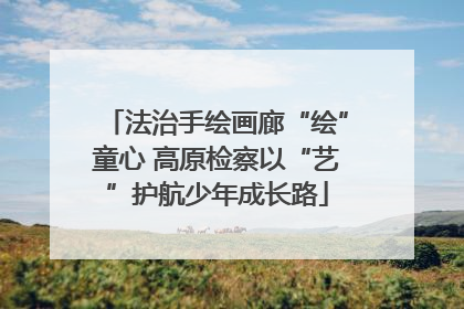 法治手绘画廊“绘”童心 高原检察以“艺”护航少年成长路