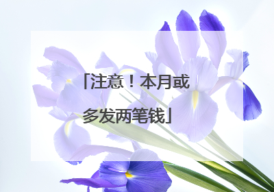 注意！本月或多发两笔钱