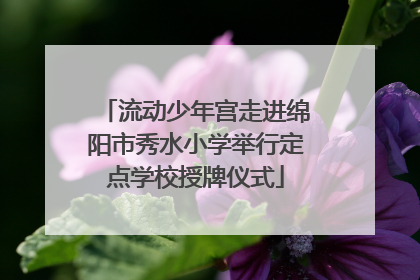 流动少年宫走进绵阳市秀水小学举行定点学校授牌仪式