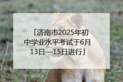 济南市2025年初中学业水平考试于6月13日—15日进行