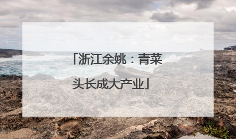 浙江余姚：青菜头长成大产业