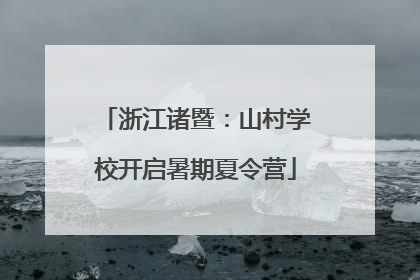 浙江诸暨：山村学校开启暑期夏令营