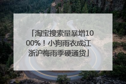 淘宝搜索量暴增1000%！小狗雨衣成江浙沪梅雨季硬通货