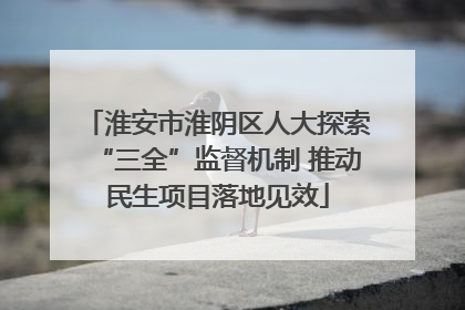 淮安市淮阴区人大探索“三全”监督机制 推动民生项目落地见效