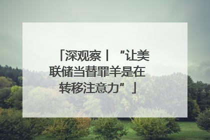 深观察丨“让美联储当替罪羊是在转移注意力”