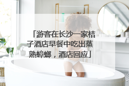 游客在长沙一家桔子酒店早餐中吃出蒸熟蟑螂，酒店回应