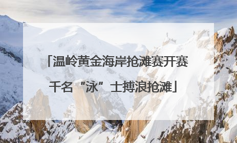 温岭黄金海岸抢滩赛开赛 千名“泳”士搏浪抢滩