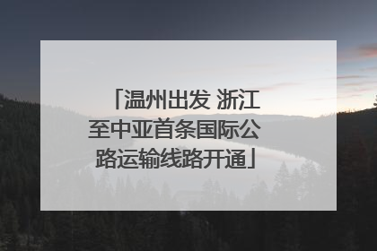 温州出发 浙江至中亚首条国际公路运输线路开通
