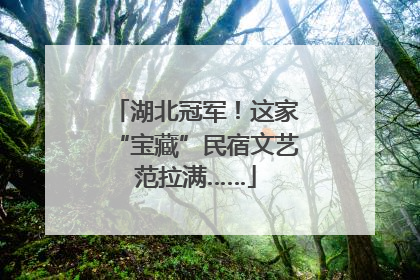 湖北冠军！这家“宝藏”民宿文艺范拉满……
