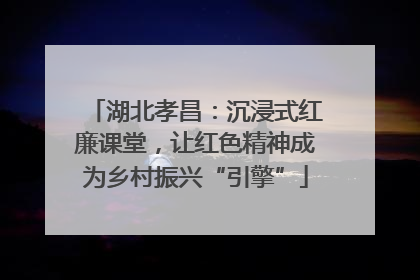 湖北孝昌：沉浸式红廉课堂，让红色精神成为乡村振兴“引擎”