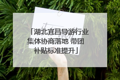 湖北宜昌导游行业集体协商落地 带团补贴标准提升